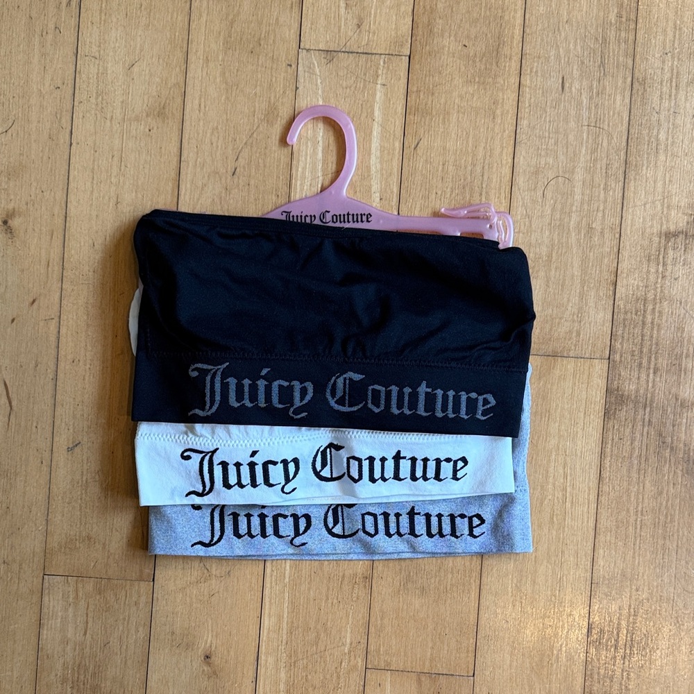 Juicy Couture Trio Sportsbra in Black, White, and Gray